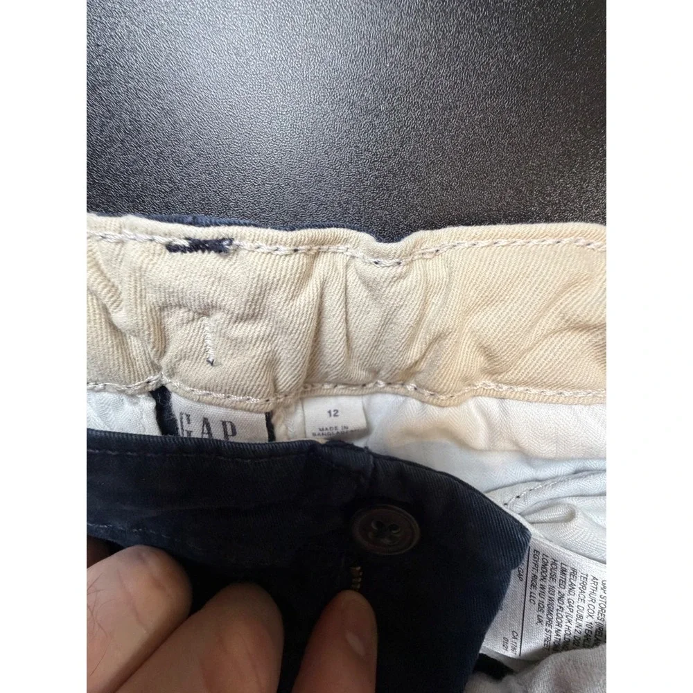 Gap Kids Boys Navy Blue Chino Shorts‎ Adjustable Waist Size 12 School Uniform J6